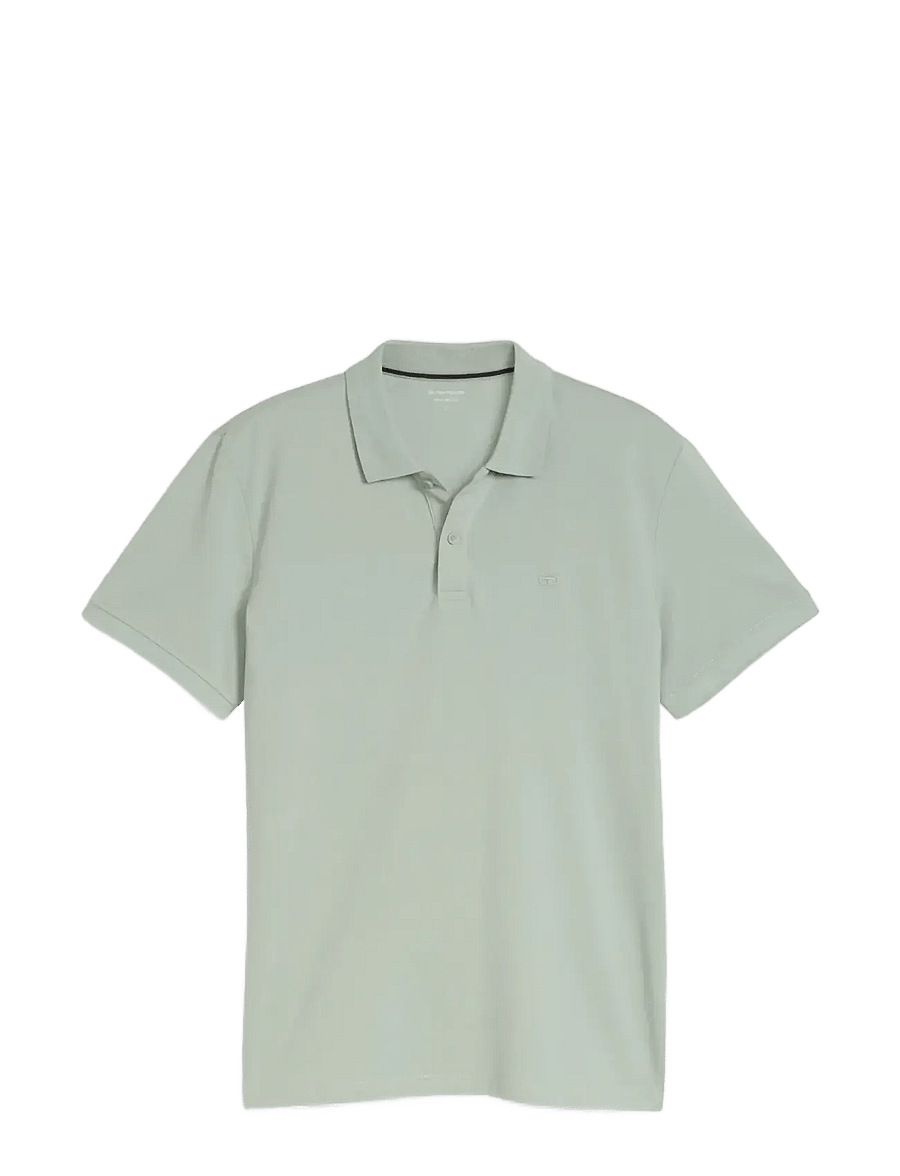 Tom Tailor - basic polo with contrast - lühikeste varrukatega polod - soft greyish green - 1