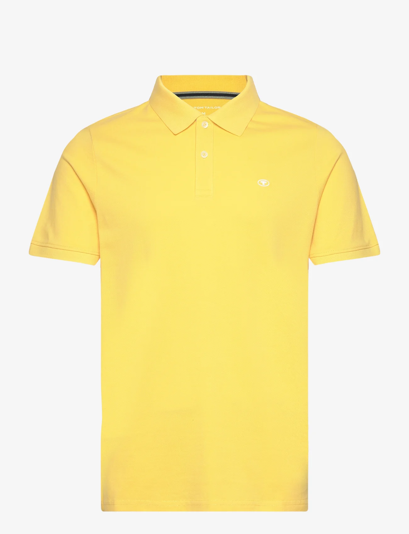 Tom Tailor - basic polo with contrast - laveste priser - sunny yellow - 0