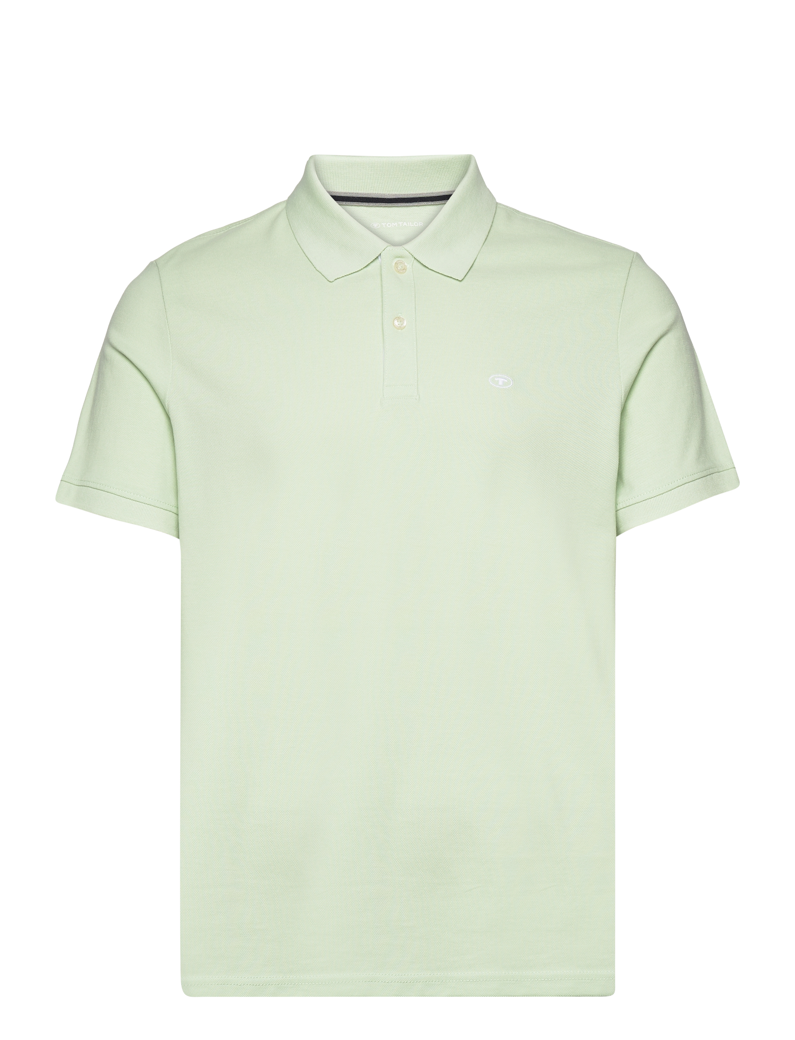 basic polo with contrast - TENDER SEA GREEN