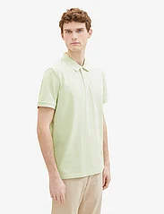 Tom Tailor - basic polo with contrast - laveste priser - tender sea green - 2