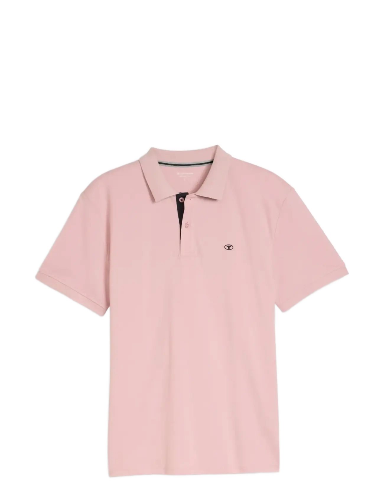 TOM TAILOR Basic Polo With Contrast Pink - L - Herren