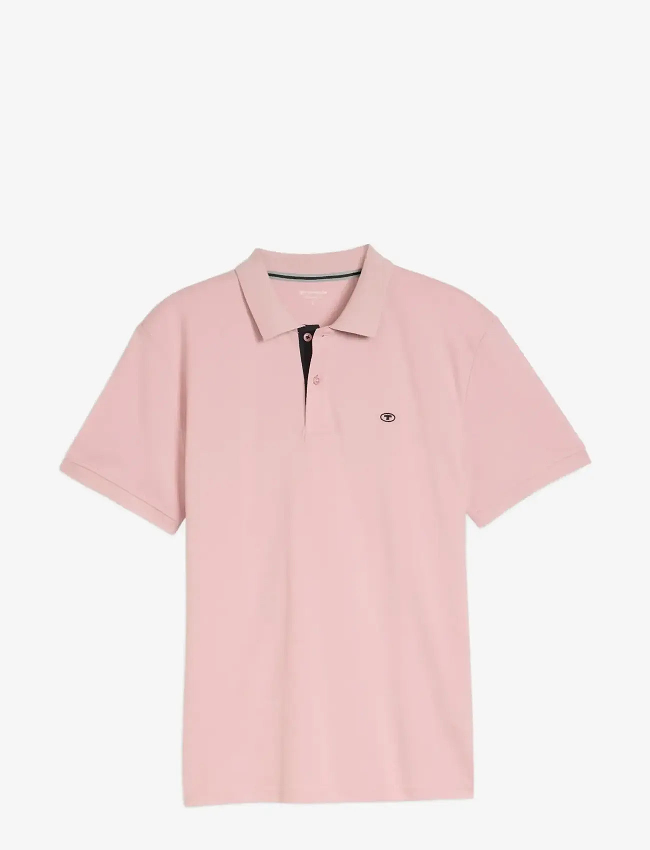 Tom Tailor - basic polo with contrast - laveste priser - twinkle pink - 1