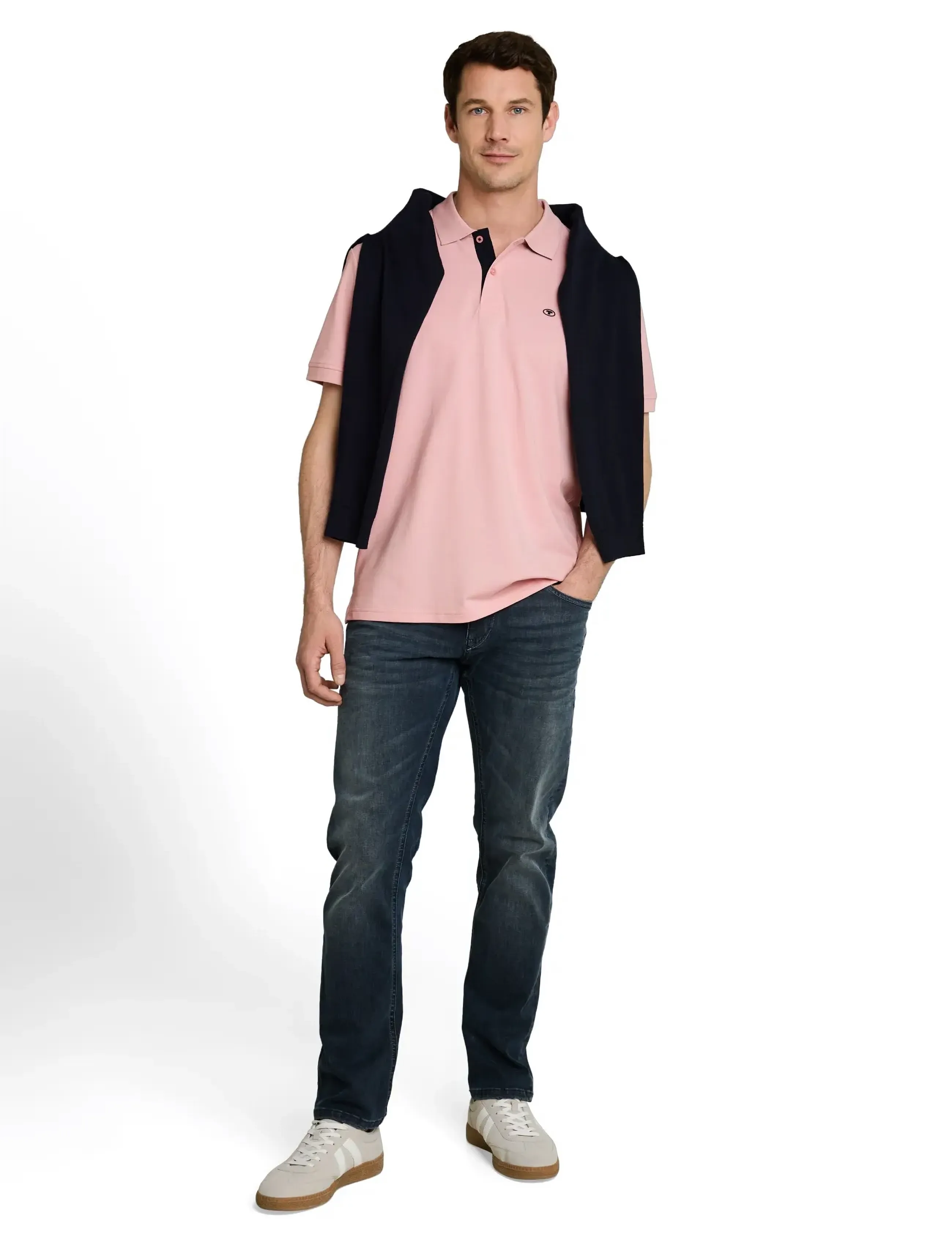 Tom Tailor basic polo with contrast - New arrivals - TWINKLE PINK / pink/rose