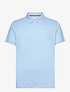 basic polo with contrast - WASHED OUT MIDDLE BLUE