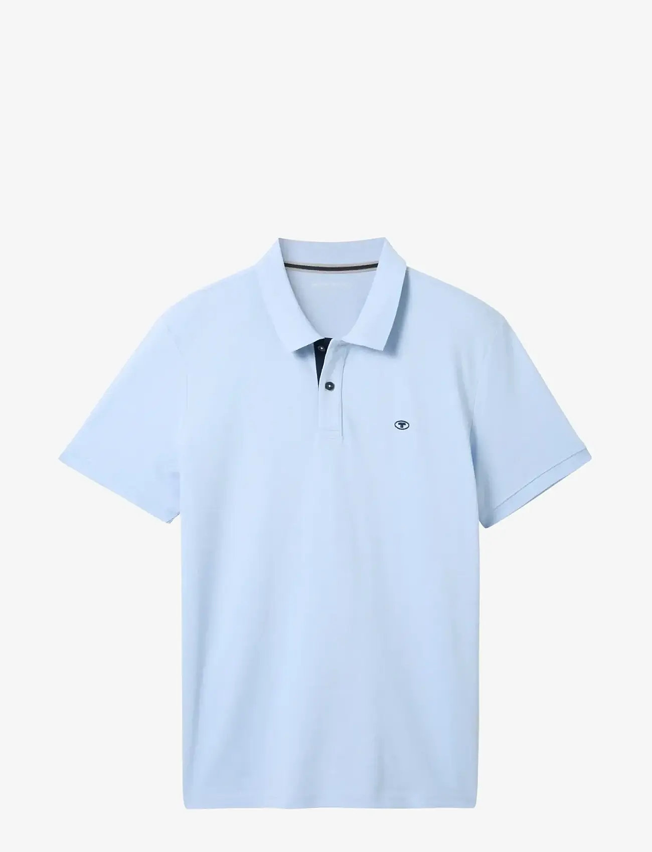 Tom Tailor - basic polo with contrast - laveste priser - windsurf blue - 1