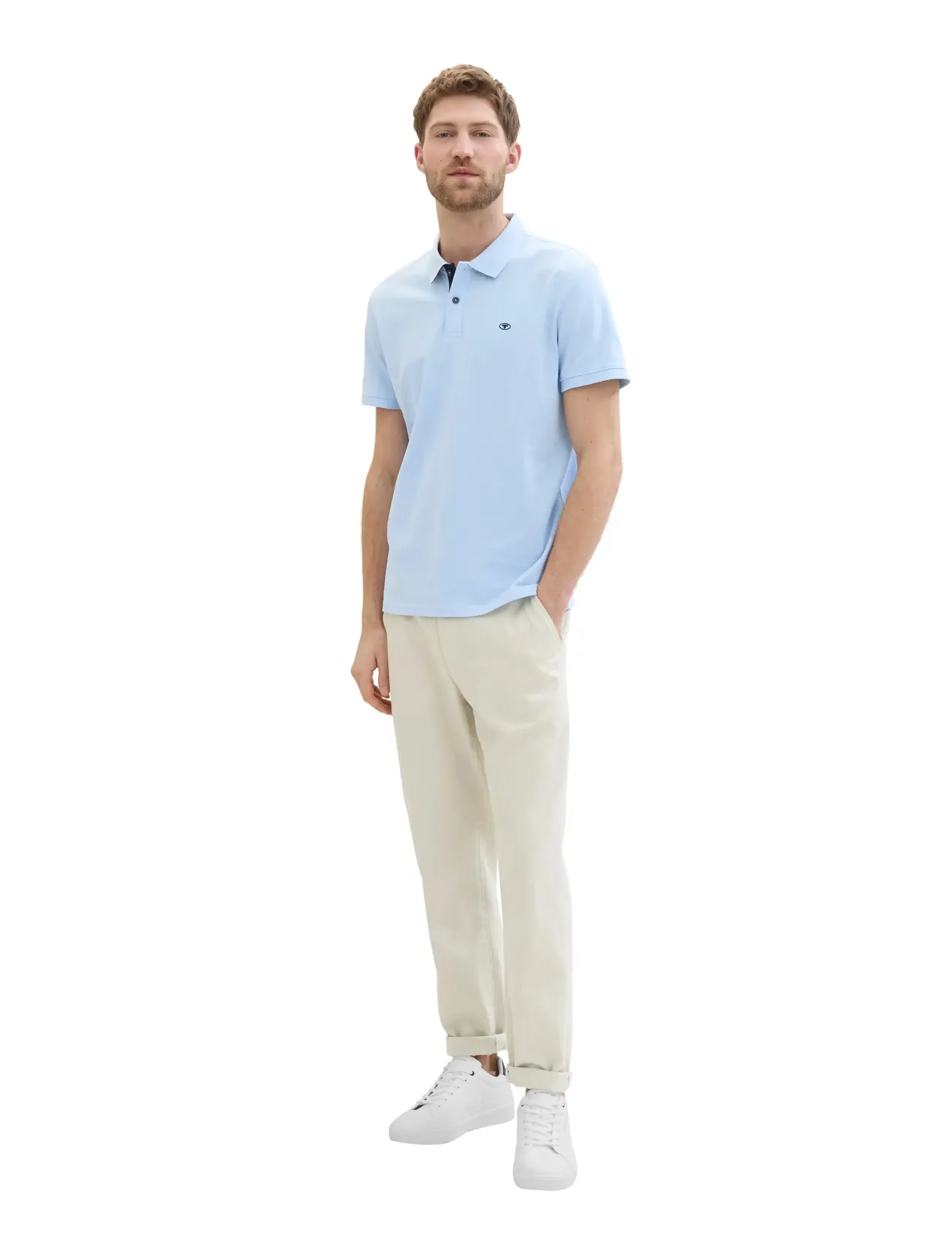 Tom Tailor - basic polo with contrast - short-sleeved polos - windsurf blue - 3