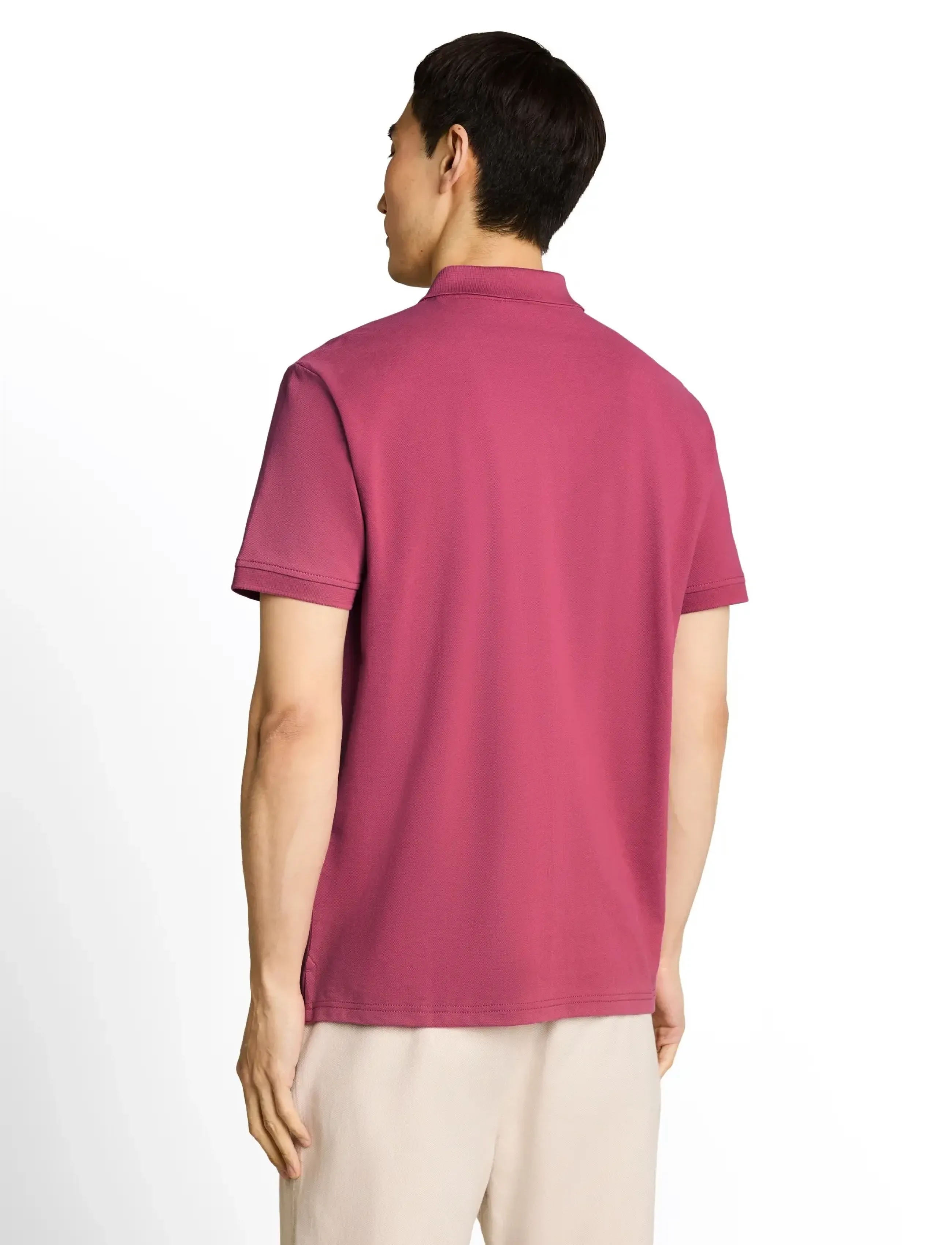 Tom Tailor - basic polo with contrast - short-sleeved polos - wine rose pink - 2