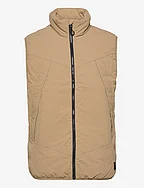 padded vest - SPLASHED CLAY BEIGE