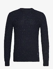 Tom Tailor - nep structured knit pullover - podstawowa odzież z dzianiny - navy melange nep structure - 0