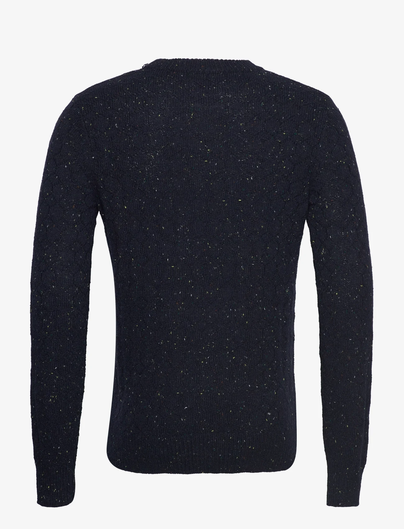 Tom Tailor - nep structured knit pullover - megzti laisvalaikio drabužiai - navy melange nep structure - 1