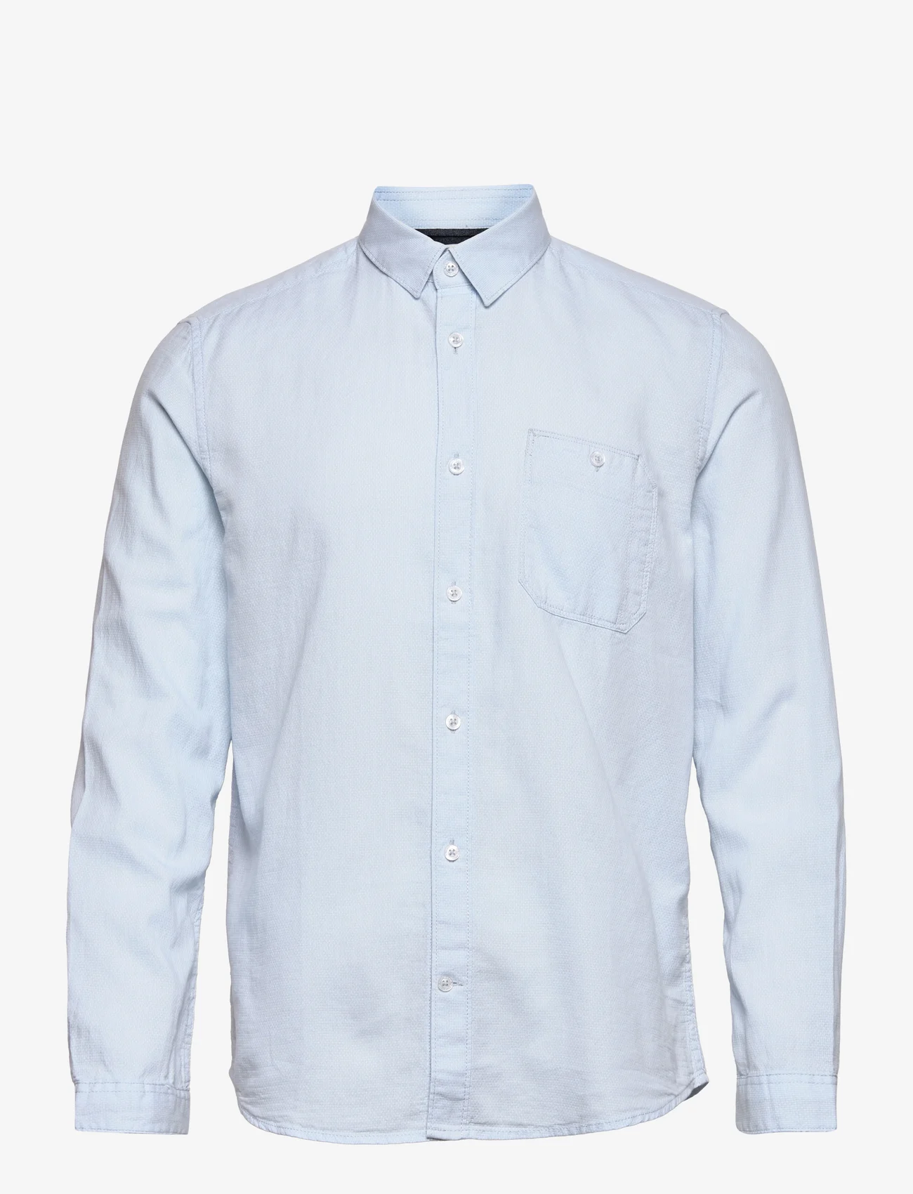 Tom Tailor - structured shirt - basic skjortor - light blue white structure - 0