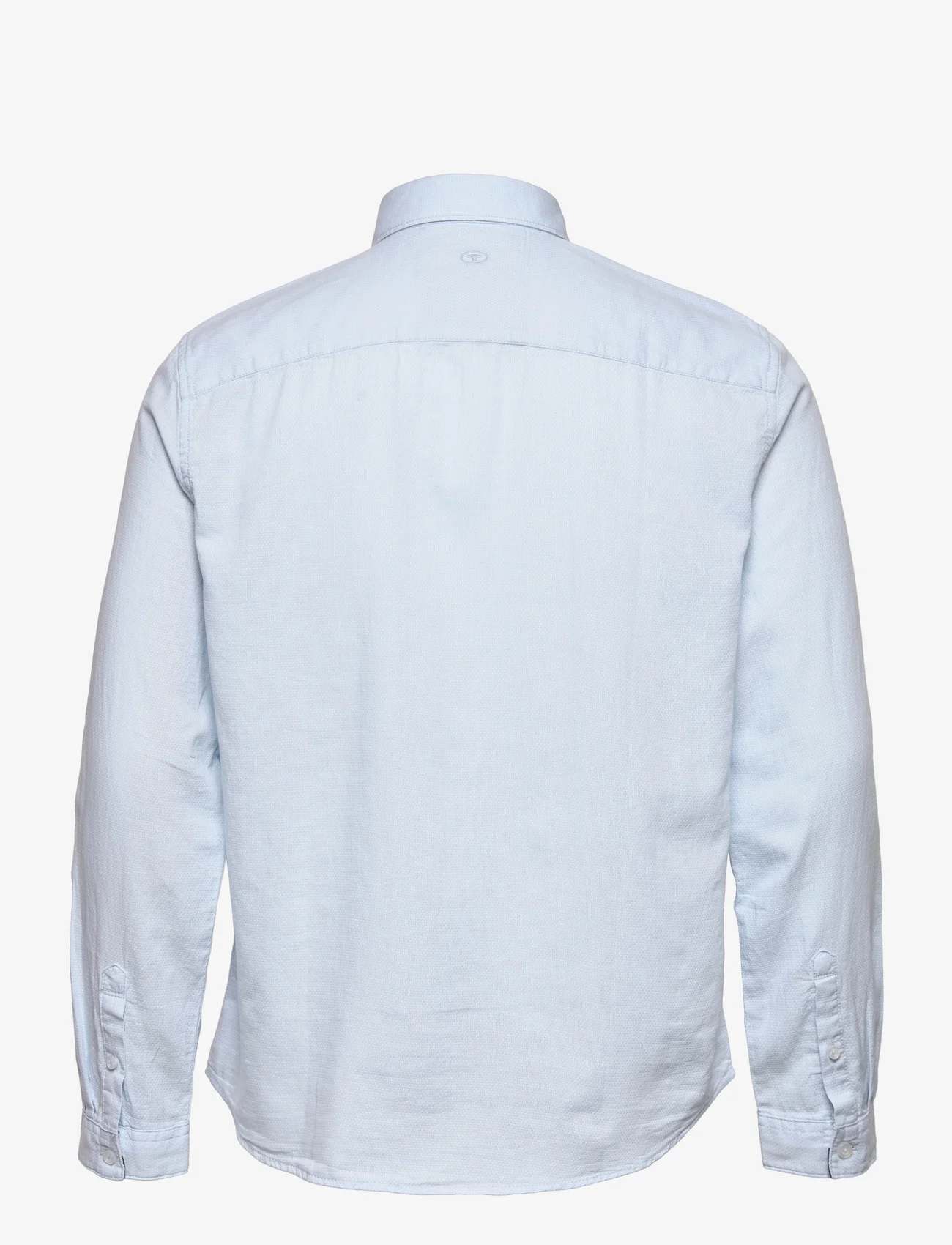 Tom Tailor - structured shirt - laveste priser - light blue white structure - 1