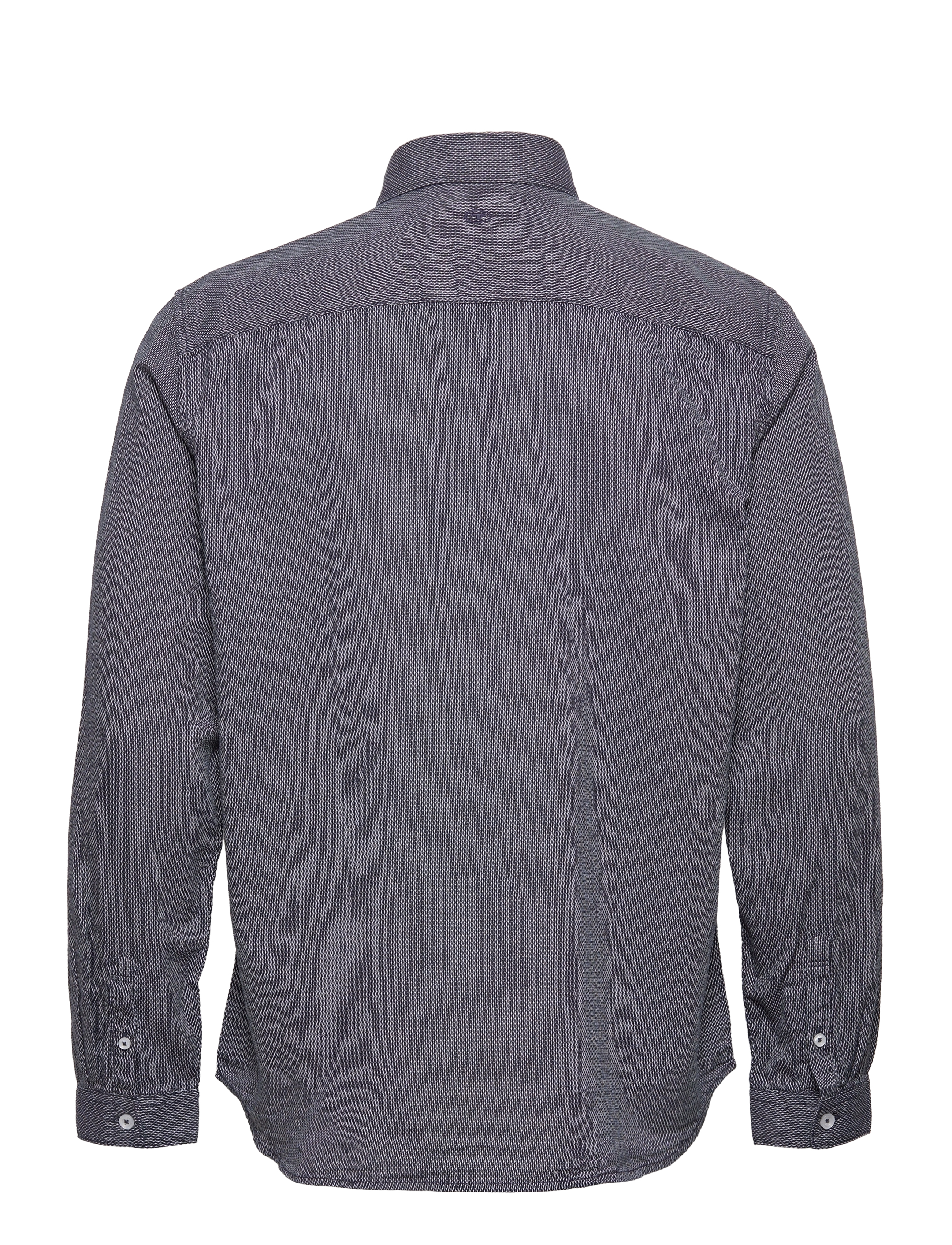 Tom Tailor - structured shirt - navy white structure - 2