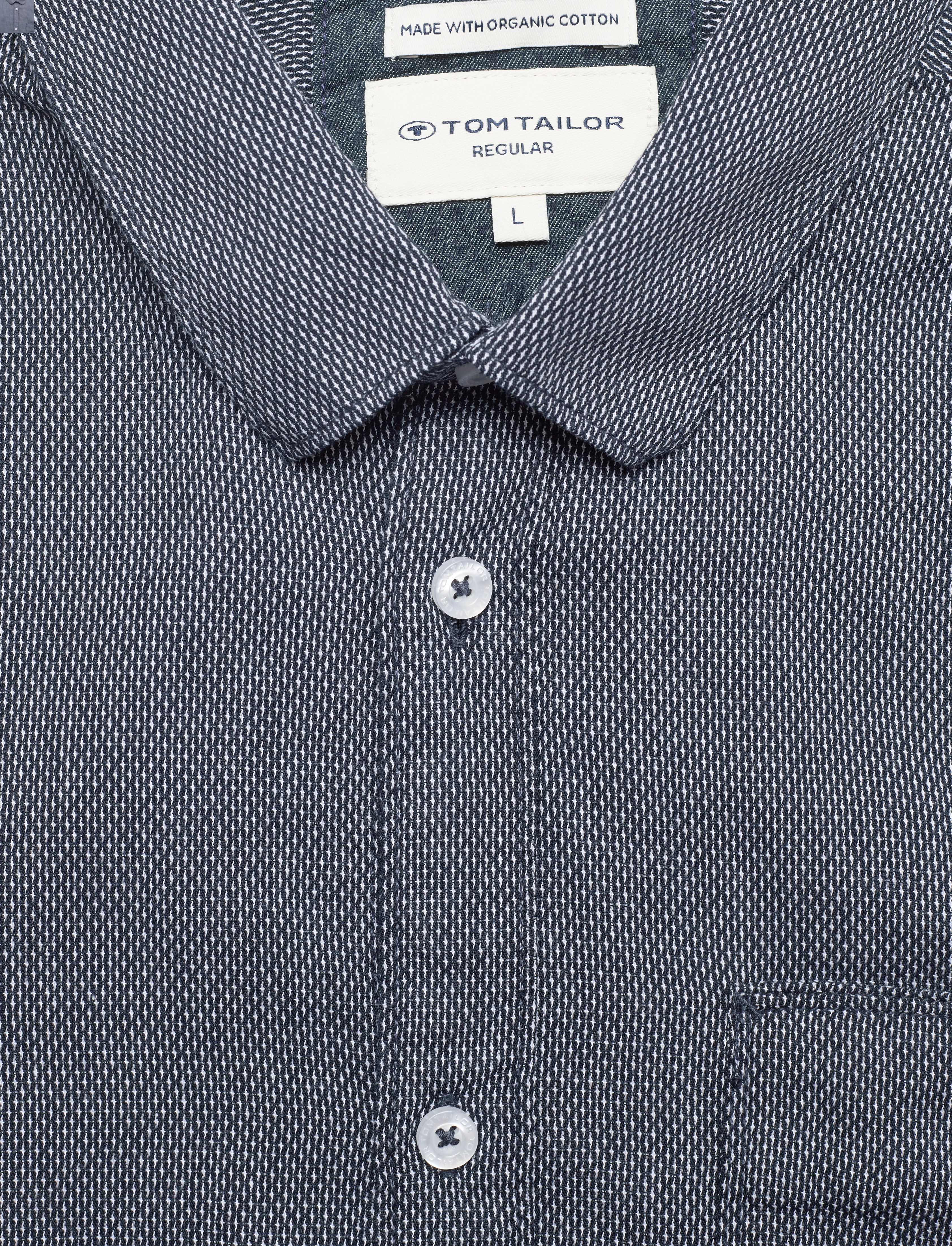 Tom Tailor - structured shirt - navy white structure - 4