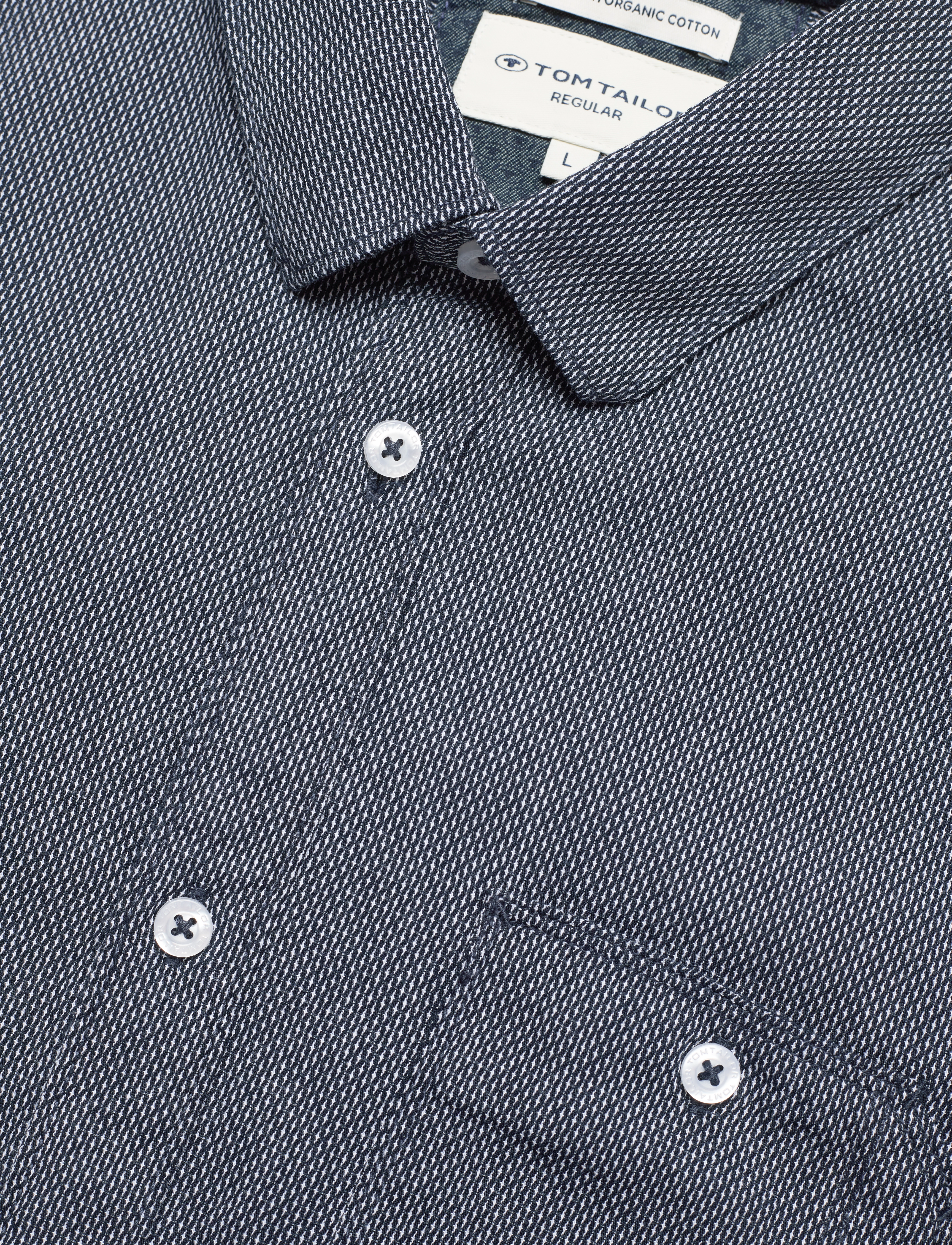 Tom Tailor - structured shirt - navy white structure - 5