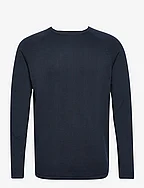 cotton knit pullover - SKY CAPTAIN BLUE