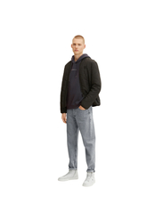 Tom Tailor - hoody with print - džemperiai su gobtuvu - coal grey - 3