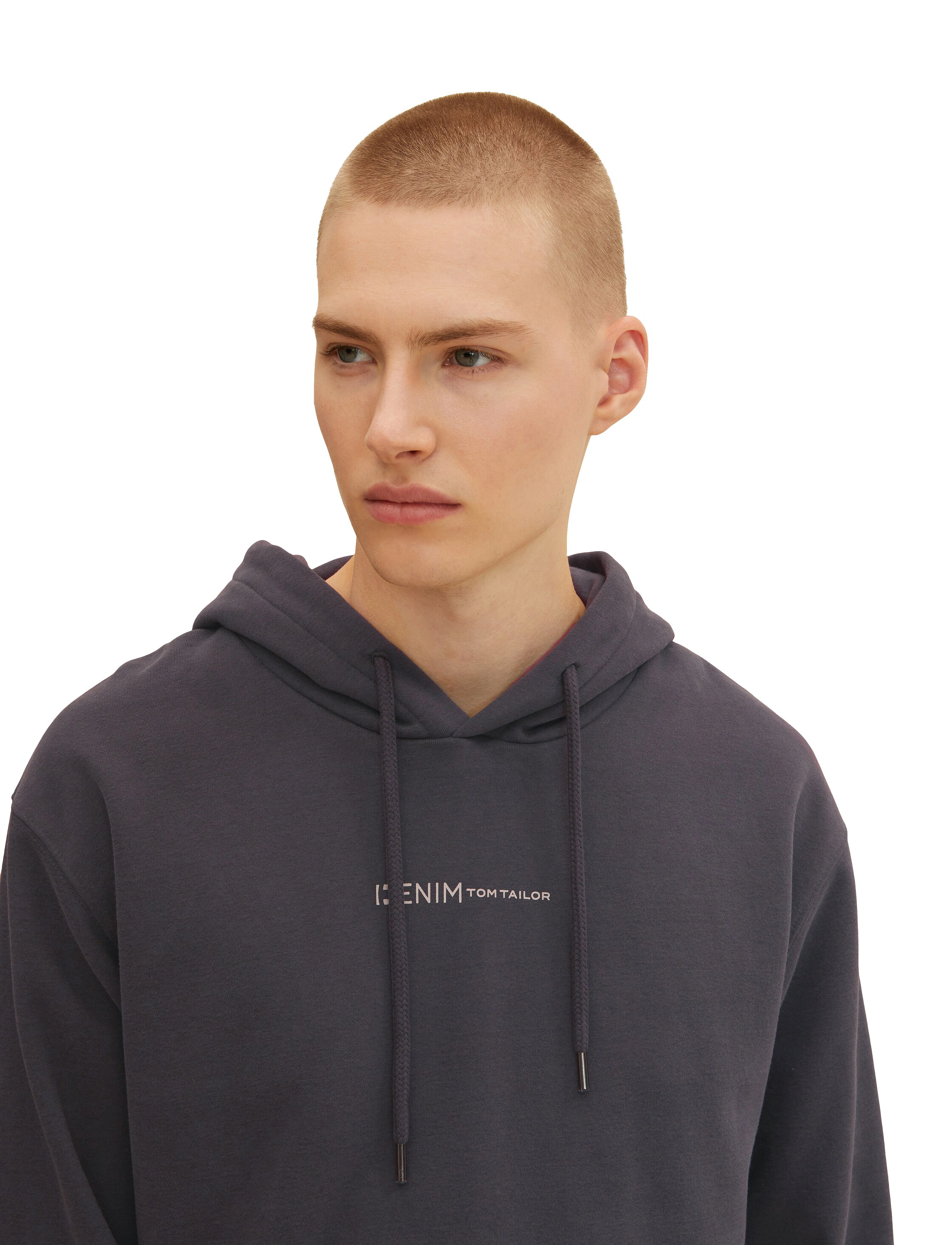 Tom Tailor - hoody with print - coal grey - 4