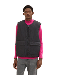Tom Tailor - reversible teddy vest - vests - black - 4