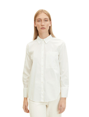 Tom Tailor - blouse poplin - pitkähihaiset paidat - whisper white - 5