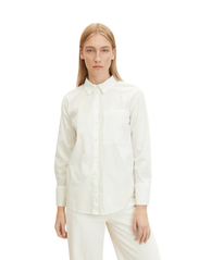 Tom Tailor - blouse poplin - pitkähihaiset paidat - whisper white - 6