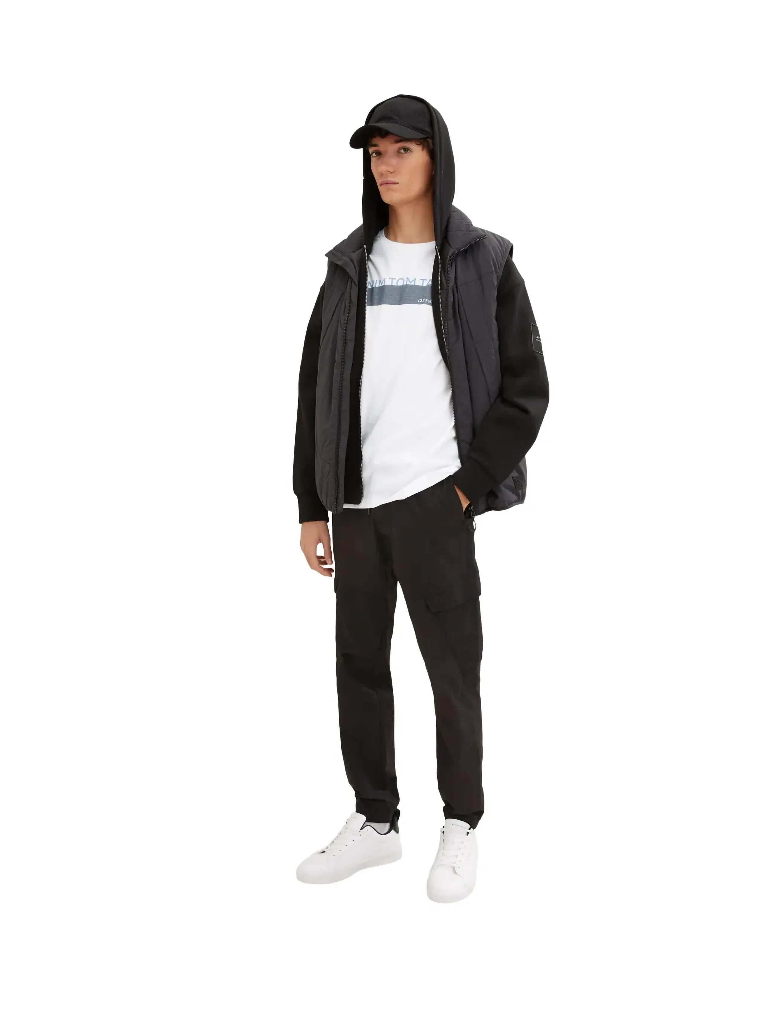 Tom Tailor - triplepack t-shirt, packaging - de laveste prisene - black - 3