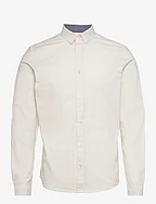 fitted stretch oxford shirt - VINTAGE BEIGE
