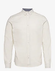 Tom Tailor - fitted stretch oxford shirt - oxford-skjorter - vintage beige - 0