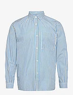 relaxed stripe shirt - SKY BLUE OFF WHITE STRIPE