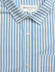Tom Tailor - relaxed stripe shirt - avslappede skjorter - sky blue off white stripe - 2