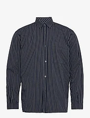 Tom Tailor - relaxed stripe shirt - casual skjortor - navy off white stripe - 0