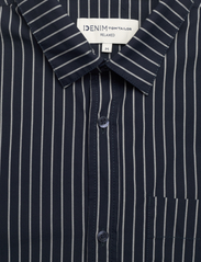 Tom Tailor - relaxed stripe shirt - avslappede skjorter - navy off white stripe - 2