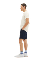 Tom Tailor - regular cotton linen shorts - chino-shortsit - sky captain blue - 4