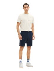 Tom Tailor - regular cotton linen shorts - sky captain blue - 6