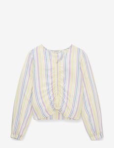 cropped printed ruched blouse, Tom Tailor
