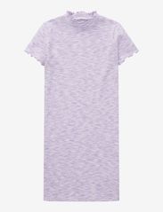 structured rib dress - LILAC SPACE DYE