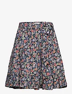 all over printed skirt with flowers - MULTICOLOR FLOWER PRINT