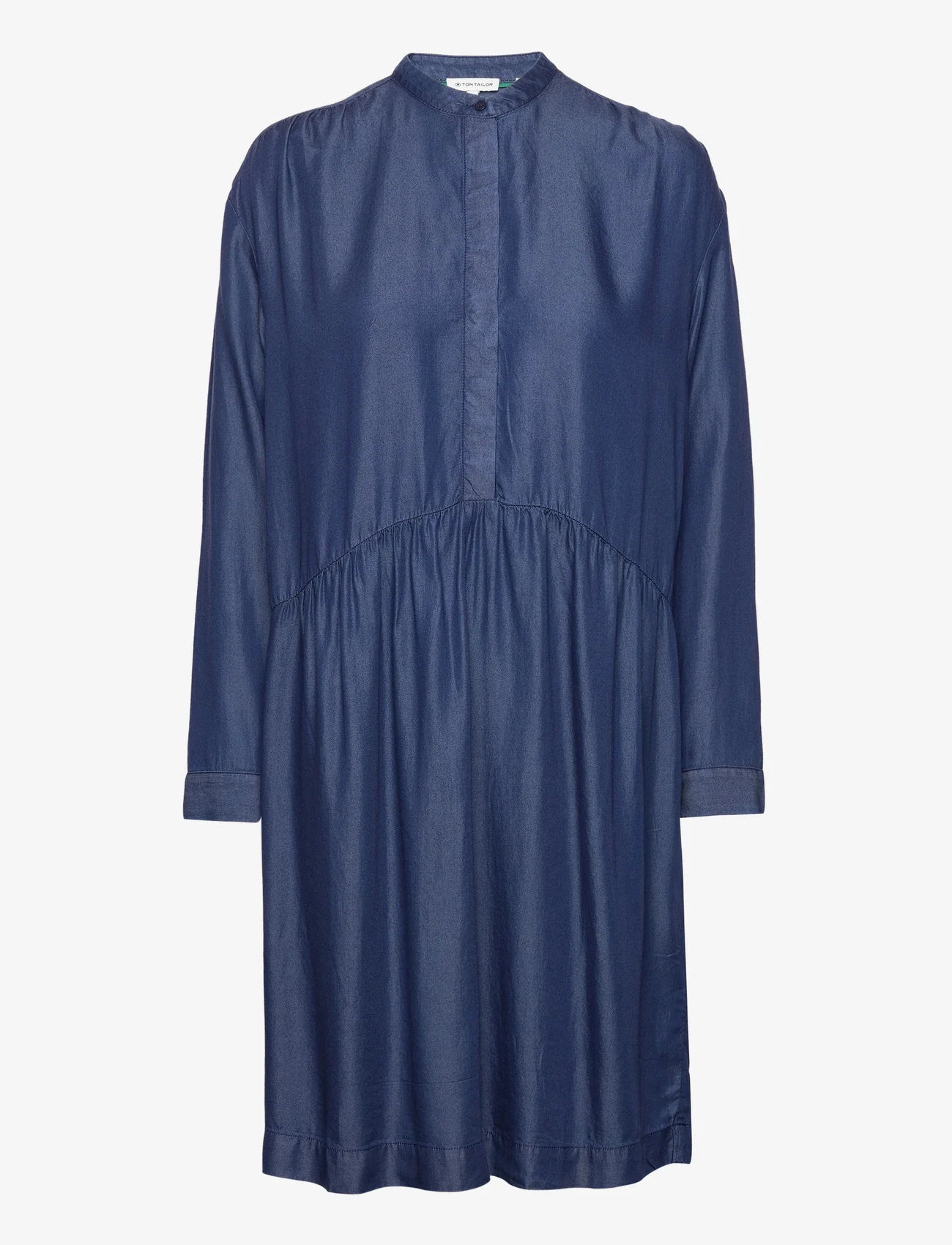 Tom Tailor - dress denim look - korte jurken - clean mid stone blue denim - 0