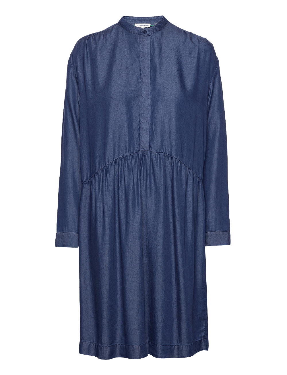 tom tailor denim dress Tom Tailor Women Shift Dress Ruffled Hem Denim Scoop Neck Cap Sleeve Medium Blue