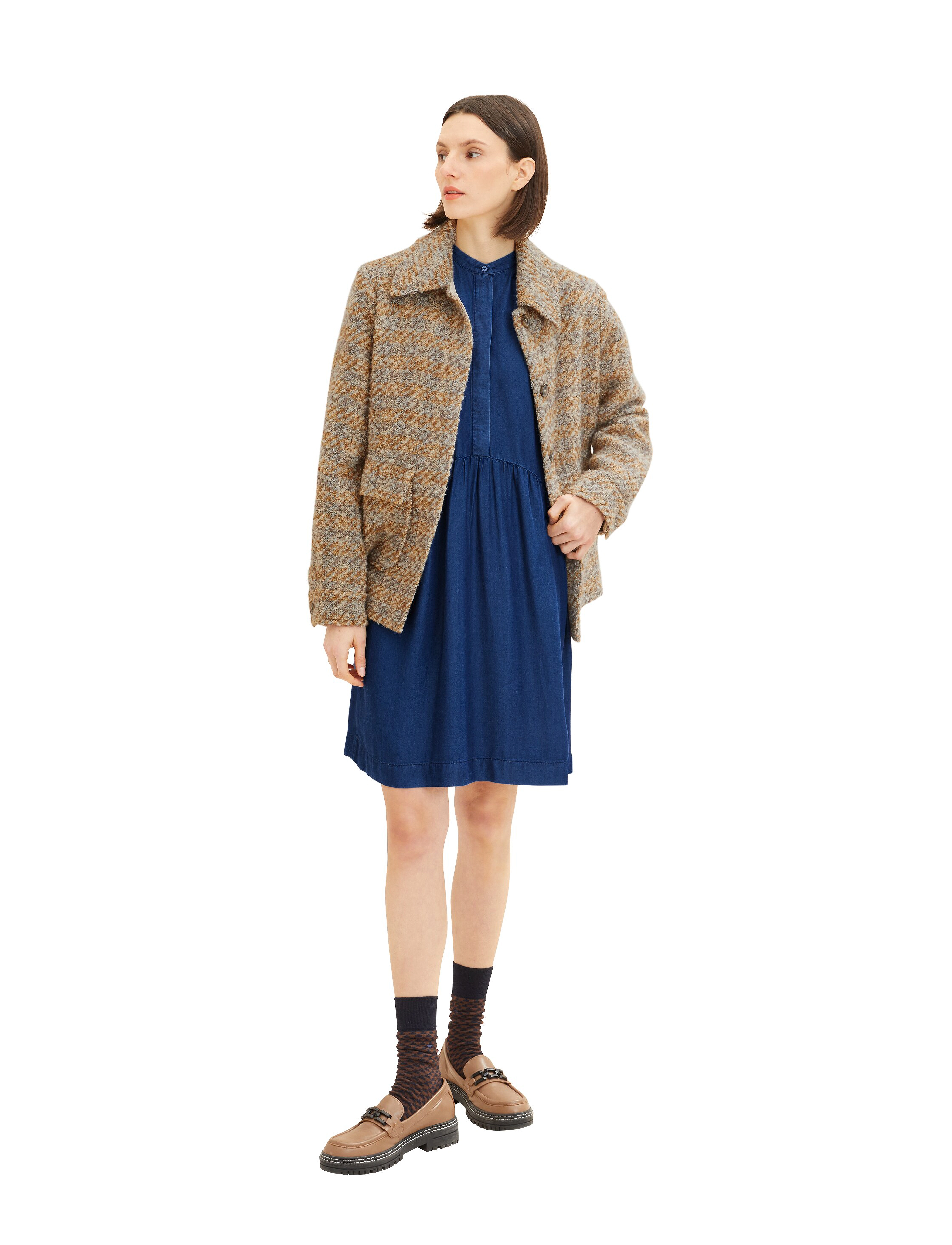 Tom Tailor - dress denim look - kurze kleider - clean mid stone blue denim - 3