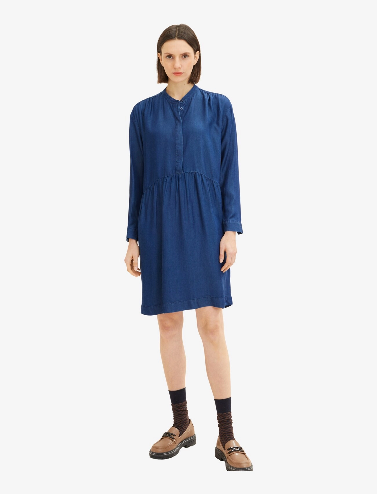 Tom Tailor - dress denim look - kurze kleider - clean mid stone blue denim - 4