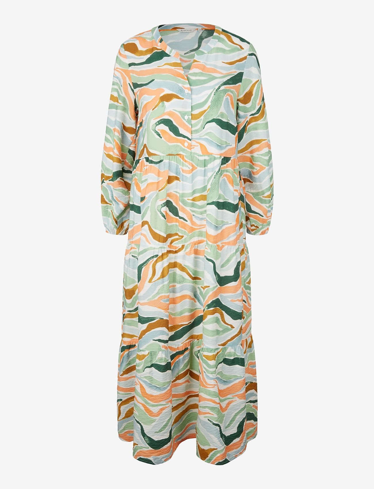 Tom Tailor - maxi dress with volants - sommerkjoler - colorful wavy design - 0