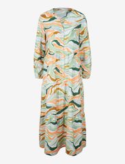 maxi dress with volants - COLORFUL WAVY DESIGN