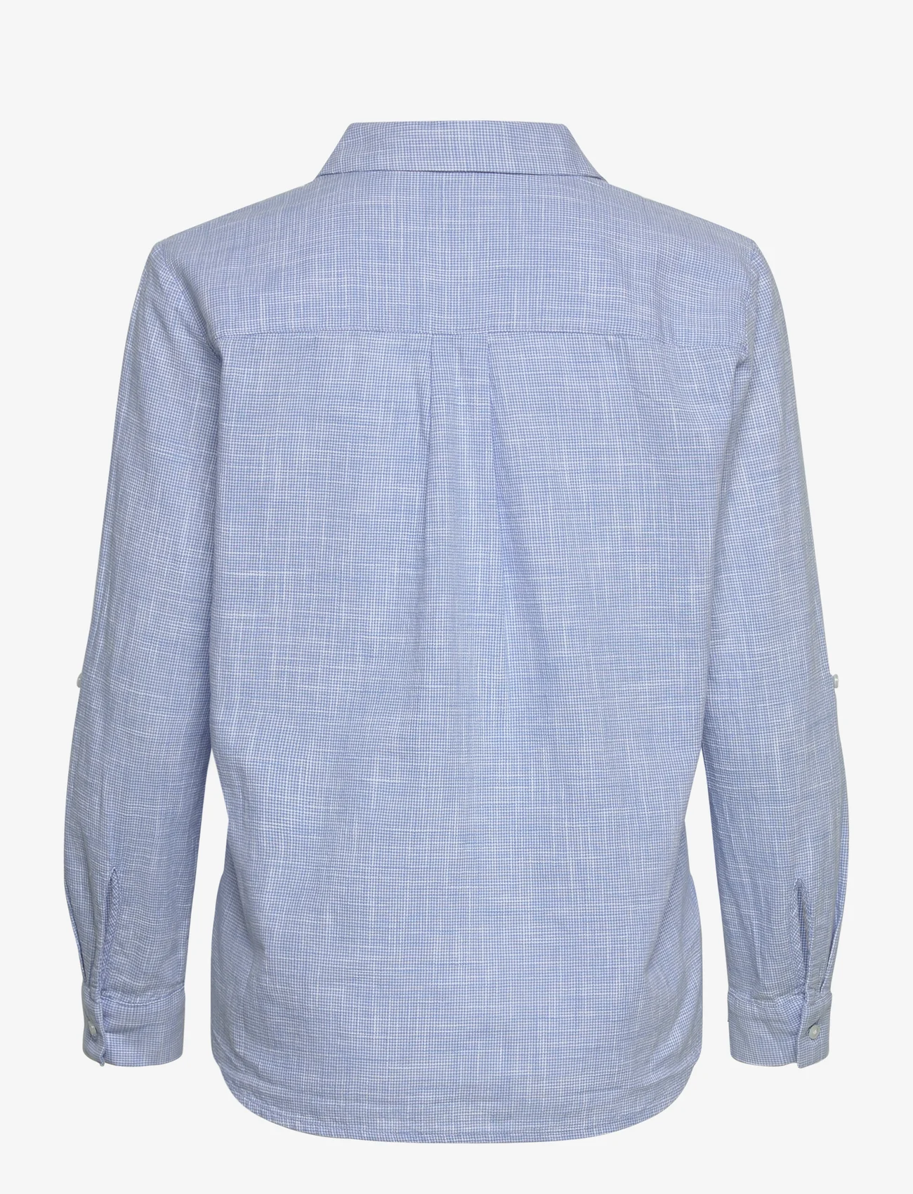 Tom Tailor - blouse with slub structure - long-sleeved shirts - dreamy blue - 1