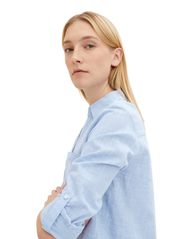 Tom Tailor - blouse with slub structure - long-sleeved shirts - dreamy blue - 6
