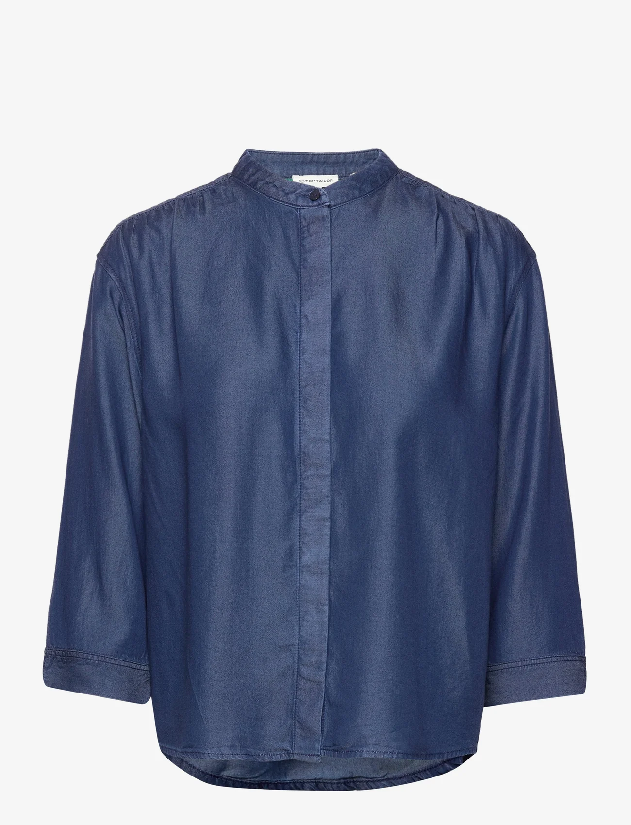 Tom Tailor - blouse denim look - clean mid stone blue denim - 0