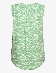Tom Tailor - blouse top printed - Ærmeløse bluser - green small wavy design - 1