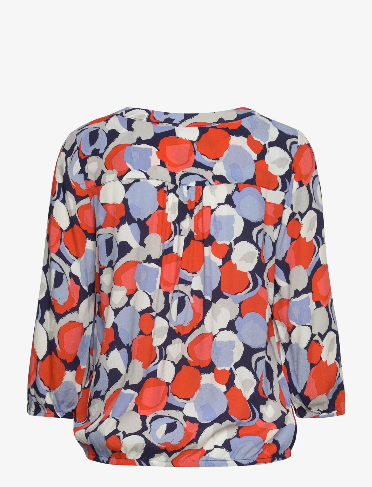 Tom Tailor - blouse V-neck - pitkähihaiset puserot - navy flower design - 1