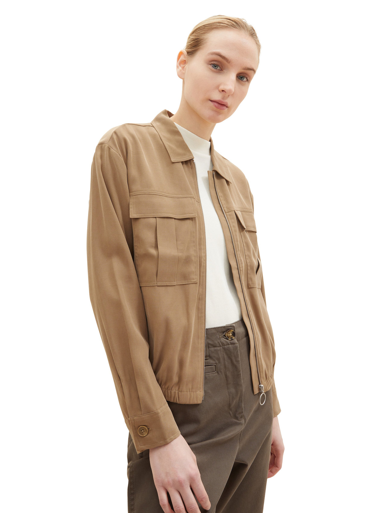 Tom Tailor - blazer soft utility - utility jackets - splashed clay beige - 1