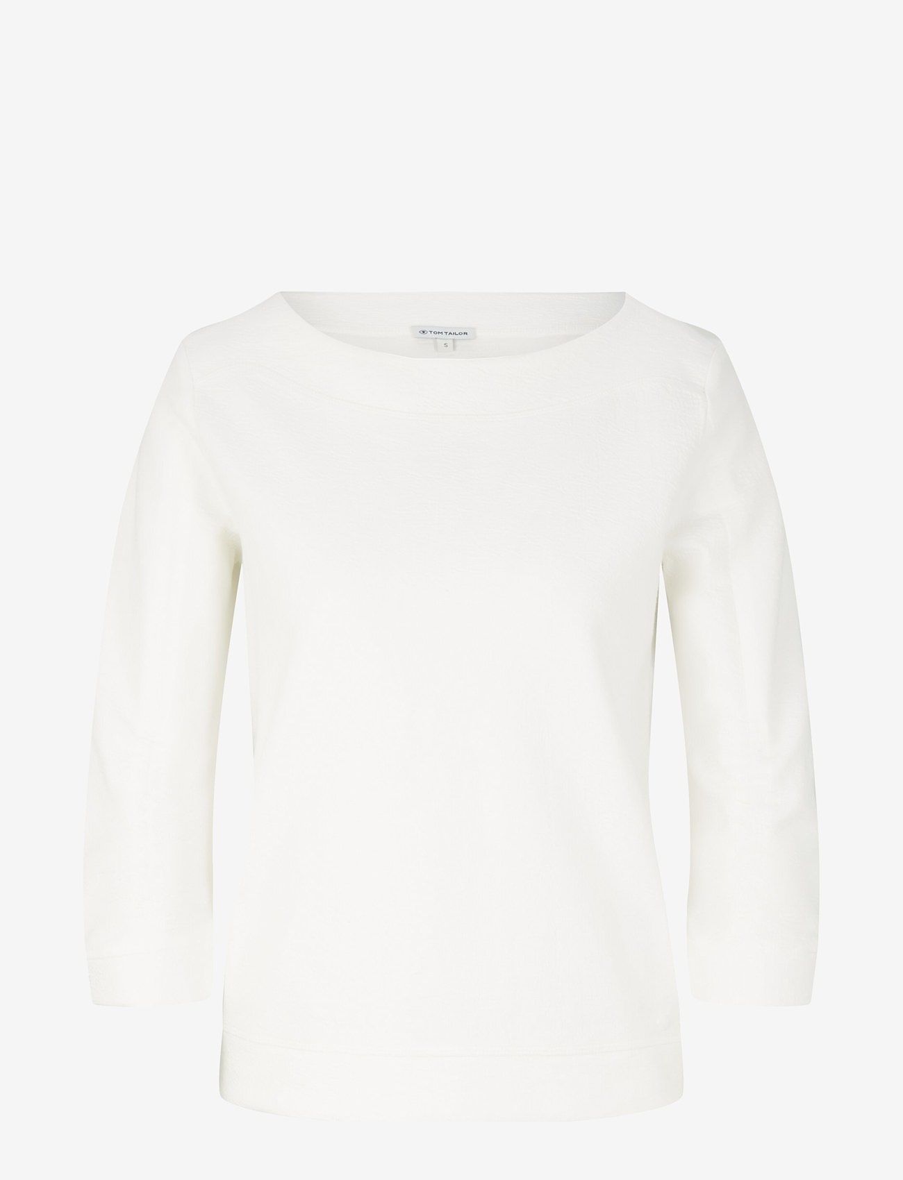 Tom Tailor - structured sweatshirt - naisten - whisper white - 0